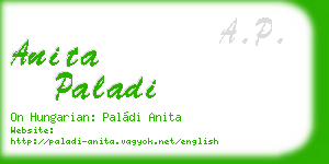 anita paladi business card